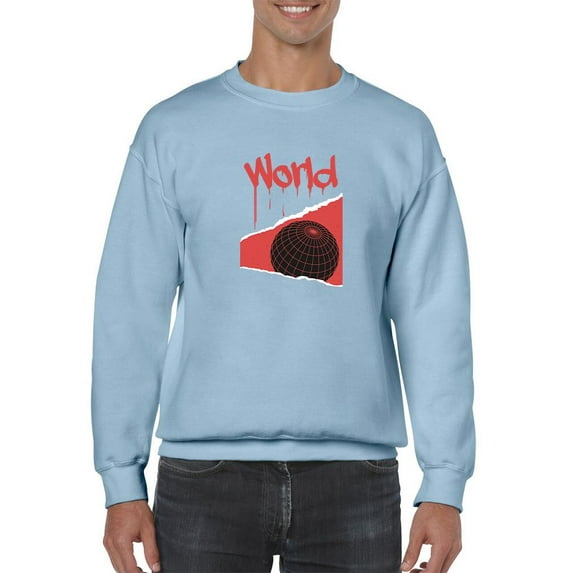 Abstract Red World Rave Style Sweatshirt Men -Image by Shutterstock, Male Small