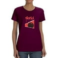 thumbnail image 1 of Abstract Red World Rave Style T-Shirt Women -Image by Shutterstock, Female Large, 1 of 4