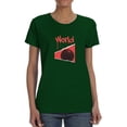 thumbnail image 1 of Abstract Red World Rave Style T-Shirt Women -Image by Shutterstock, Female Large, 1 of 4