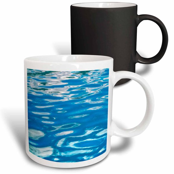 3drose, Abstract Reflection on Water Ripples, 11oz Magic Transforming Mug