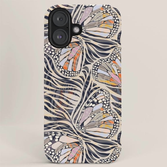 Abstract Retro Boho Butterfly Zebra Pattern Nature Phone Case for iPhone 12 13 14 15 16 17 Pro Max