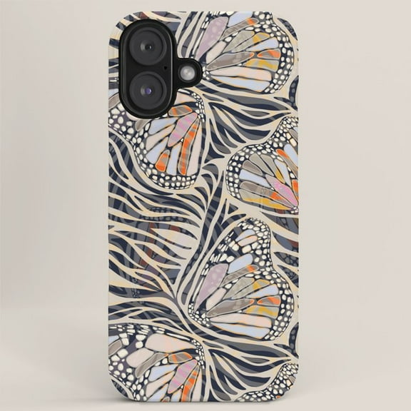 Abstract Retro Boho Butterfly Zebra Pattern Nature Phone Case for iPhone 12 13 14 15 16 17 Pro Max