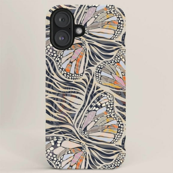 Abstract Retro Boho Butterfly Zebra Pattern Phone Case for iPhone 11–17 V10222