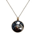 thumbnail image 1 of Abstract Rhinoceros Necklace Personalized Custom Photo Round Pendant Adjustable Stainless Steel Necklaces with Gift Box for Men Women Mothers Valentine's Jewelry Gift, 1 of 6