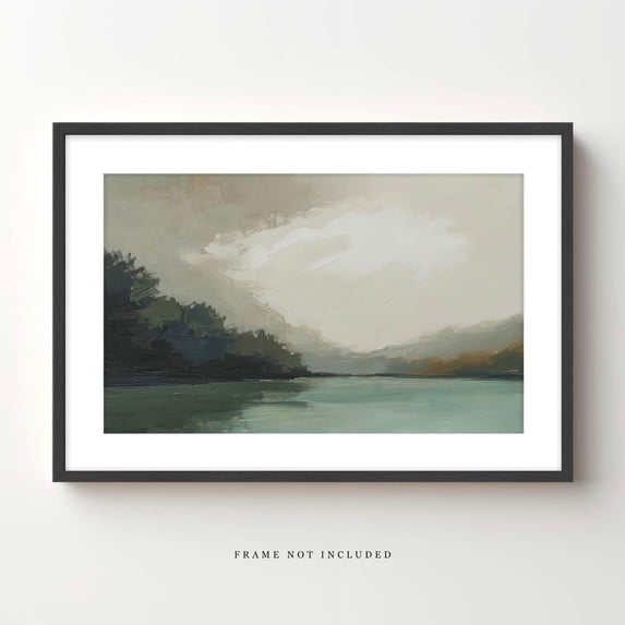 Abstract River Landscape Wall Art Print, Serene Home Decor - Walmart.com