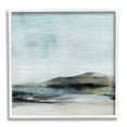 thumbnail image 1 of Abstract Rocky Beach Landscape Coastal Painting White Framed Art Print Wall Art, 1 of 7