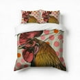 thumbnail image 1 of Abstract Rooster Polka Dots Bedding Set 3 Pcs Soft Microfiber Quilt Cover For Bedroom Decor, Comforter Cover With 2 Pillowcase, 1 of 5