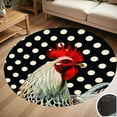 thumbnail image 1 of Abstract Rooster Polka Dots Round Carpet Living Room Bedroom Home Decoration Coffee Table Mat Lounge Rug Chair Mats, 1 of 5