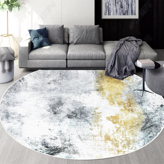 Abstract Round Carpet Living Room ration Home r Carpet Balcony Hanging Basket Chair Mat Washable Pet Rugs
