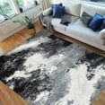 thumbnail image 1 of Abstract Rugs Clouds Pattern Carpet Gray Black White, 1 of 7