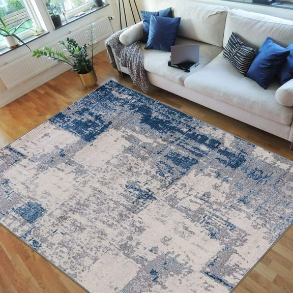 Abstract Rugs/Luxury Livingroom Modern Soft/Smooth-Silver/Gray/White