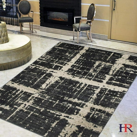 Abstract Rugs Marble Pattern Modern Contemporary Area Rugs Distressed-Fossil/Graphite/Dusk