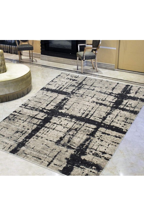 Abstract Rugs Marble Pattern Modern Contemporary Area Rugs Distressed-Fossil/Graphite/Dusk