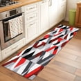 thumbnail image 1 of Abstract Runner Rug for Hallway 2x6ft, Red Black Geometric Modern Design Non Slip Floor Mat Washable Low-Profile Indoor Carpet for Living Room, Bedroom, Dining Room, 1 of 9