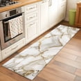 thumbnail image 1 of Abstract Runner Rug for Hallway 2x6ft, White Marble Pattern Gold Crack Texture Minimalism Non Slip Floor Mat Washable Low-Profile Indoor Carpet for Living Room, Bedroom, Dining Room, 1 of 9