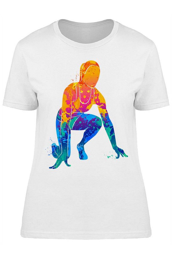 Abstract Runner Woman T-Shirt Women -Image by Shutterstock, Female x-Large