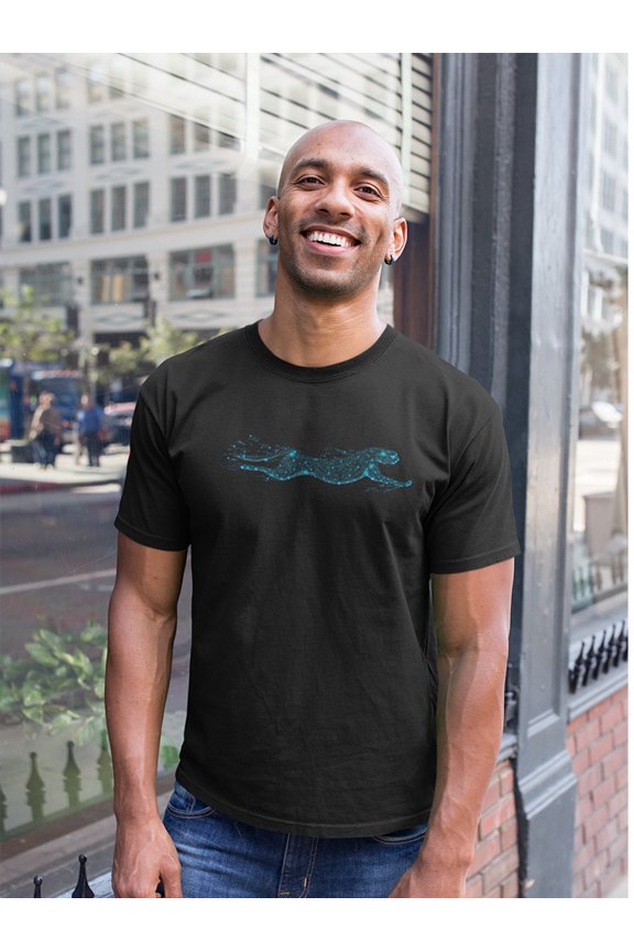 Abstract Running Cheetah T-Shirt Men -Image by Shutterstock, Male 4X-Large