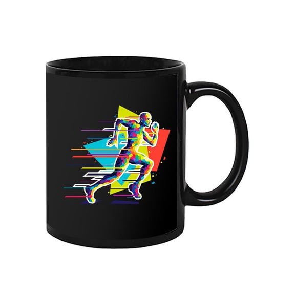 Abstract Running Man Silhouette Mug Unisex's -Image by Shutterstock