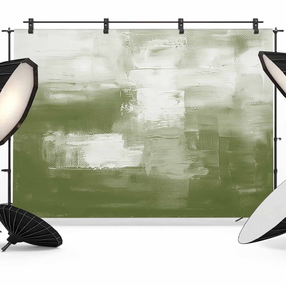 Abstract Sage Green Backdrop for Photography,Fabric Photo Background Backdrop,Modern Street Art Retro White Painting Photo Booth Background for Portrait Photoshoot Video Wedding Studio Banner 7x5ft