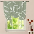 thumbnail image 1 of Abstract Sage Green Leaves Pattern Window Curtain for Living Room Roman Curtain Kitchen Tie-up Curtains Adjustable Drapes, 1 of 5