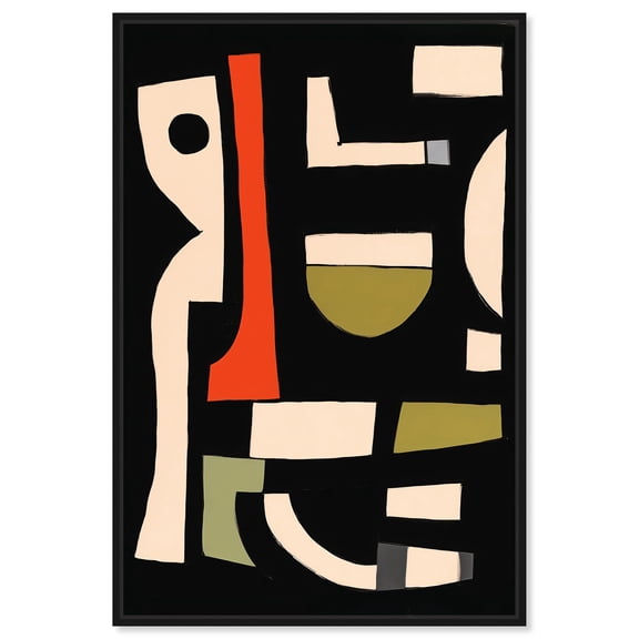 Abstract Scientist Canvas Geometric Art Prints by Art Remedy, Black Frame, 10" x 15"