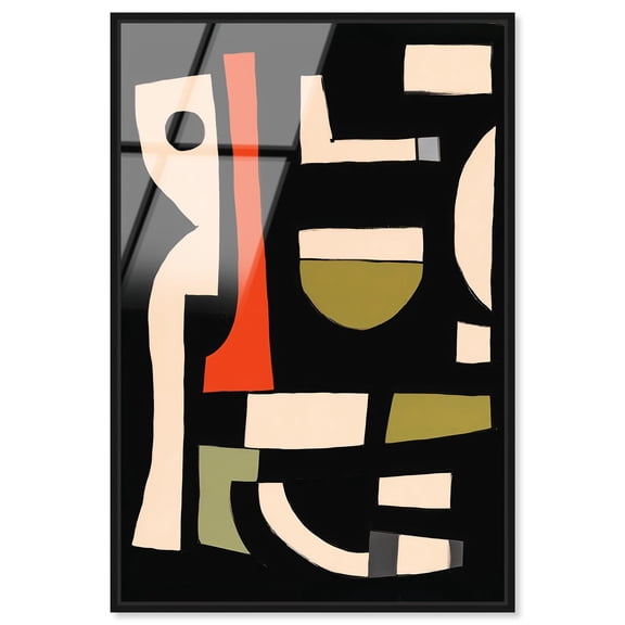 Abstract Scientist Framed High-Gloss Acrylic Glass Wall Art Geometric Art Prints by Art Remedy, Black Frame, 10 x 15