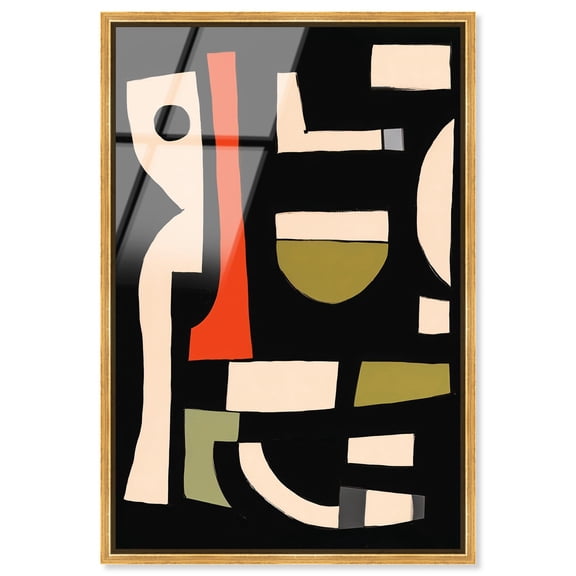 Abstract Scientist Framed High-Gloss Acrylic Glass Wall Art Geometric Art Prints by Art Remedy, Gold Frame, 24 x 36