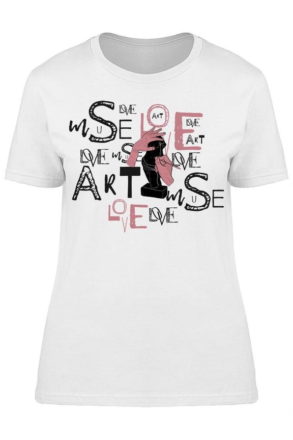 Abstract Sculpture Design T-Shirt Women -Image by Shutterstock, Female Large