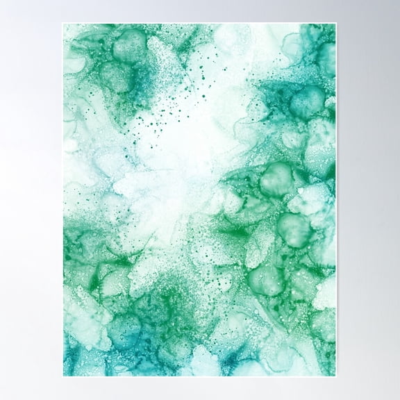Abstract Sea Green Poster, 16x24 UNFRAMED
