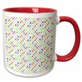 thumbnail image 1 of 3drose, Abstract Seamless Diagonal Square Pattern Background Design, 11oz Two-tone Red Mug, 1 of 6