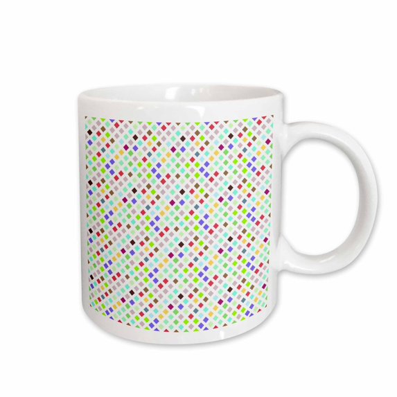 3drose, Abstract Seamless Diagonal Square Pattern Background Design, 15oz Mug