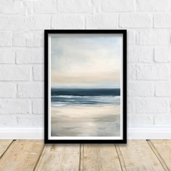 Abstract Seascape Landscape Wall Print Modern Ocean Wall Art Minimalist Coastal Poster for Living Room Bedroom or Gallery Wall Tranquil Poster Unframed
