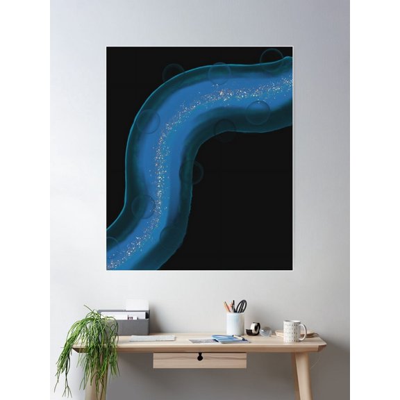 Abstract Shadow Riverband Poster Wall Art, Modern Wall Decor For Living Room Bedroom, 16x24 UNFRAMED