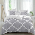 Abstract Shapes 4 Piece Duvet Cover Set Full Size Simple Abstract White ...