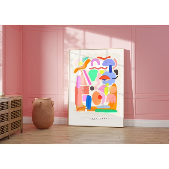 Abstract Shapes Art Print Colorful Maximalist Gallery Wall Decor Home Decor Office Wall Art