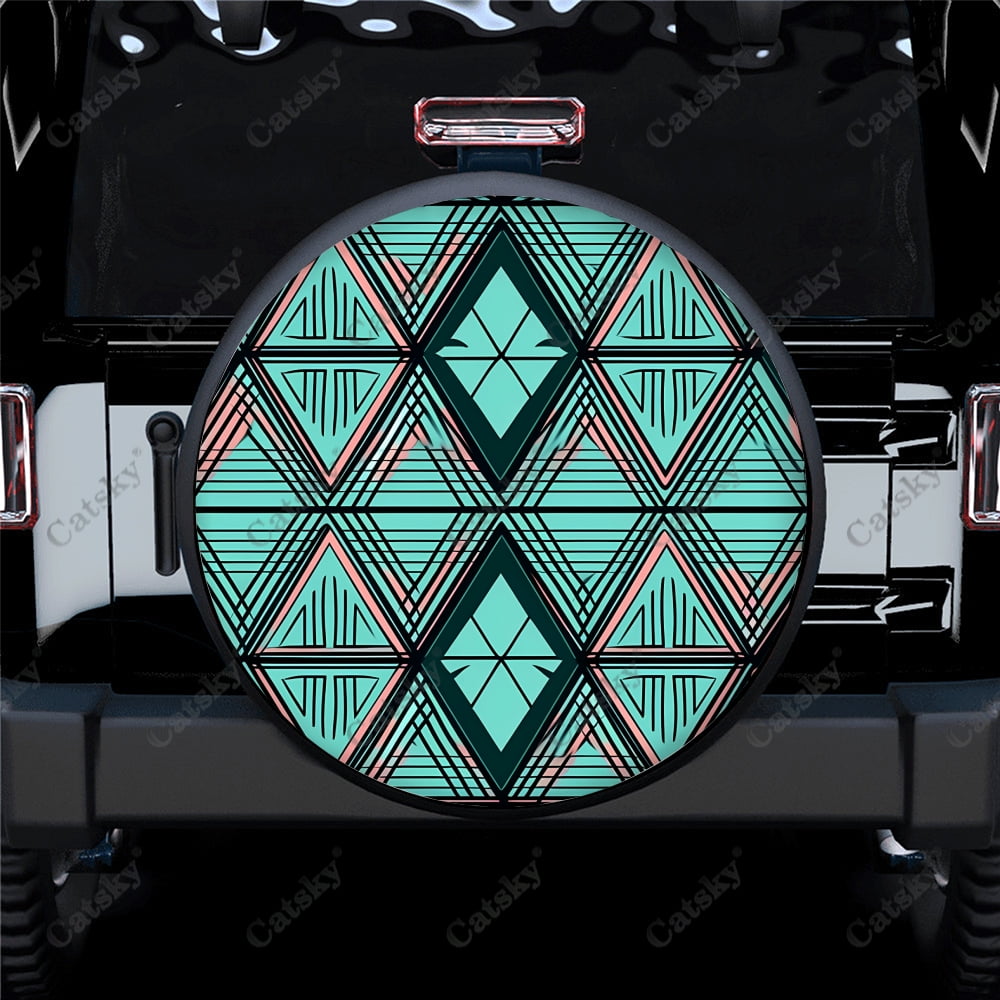 Abstract Shapes Cool Design Polyester Universal Spare Wheel Tire Cover