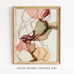 Abstract Shapes Flowing Ink Lines Modern Organic Blobs Neutral Muted Colors