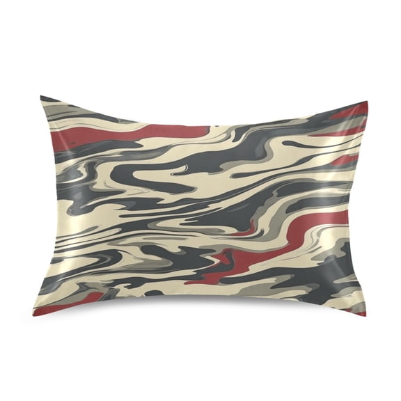 Abstract Shapes Luxury Silky Soft Pillowcase Standard Size Wrinkle Resistant Envelope Closure 20x26in
