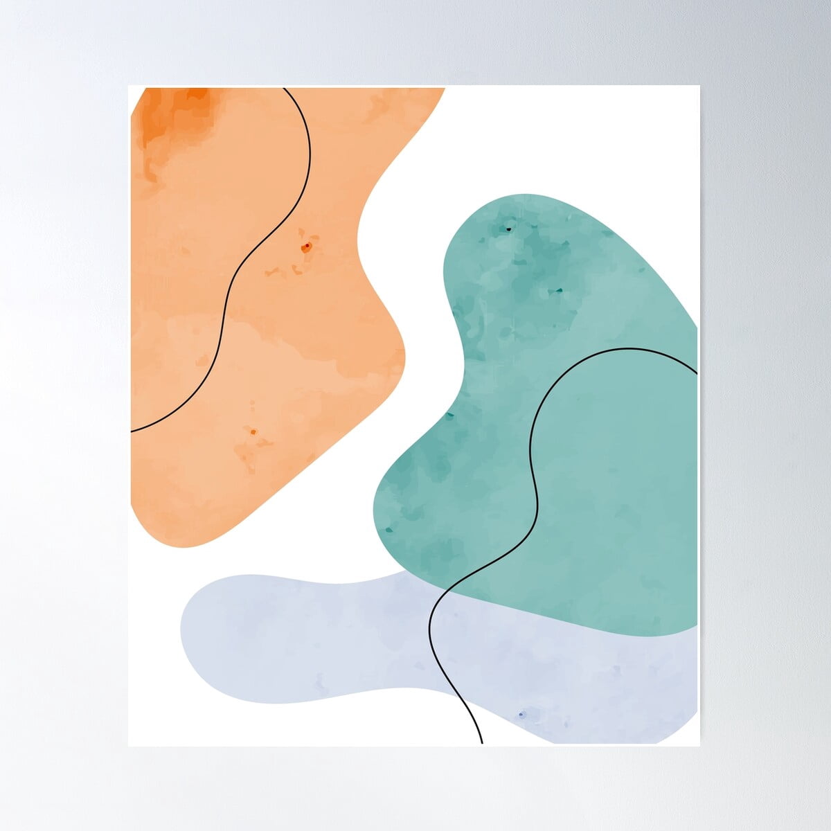 Abstract Shapes Poster Wall Art Modern Wall Decor For Living Room ...