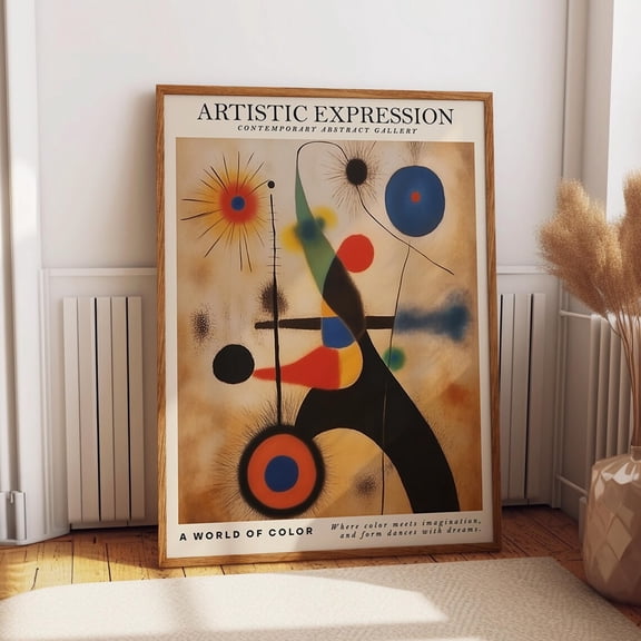 Abstract Shapes Print – Modern Geometric Wall Art – Bold Colorful Contemporary Home Design Poster Wall Art, Modern Wall Decor, 24x36 UNFRAMED