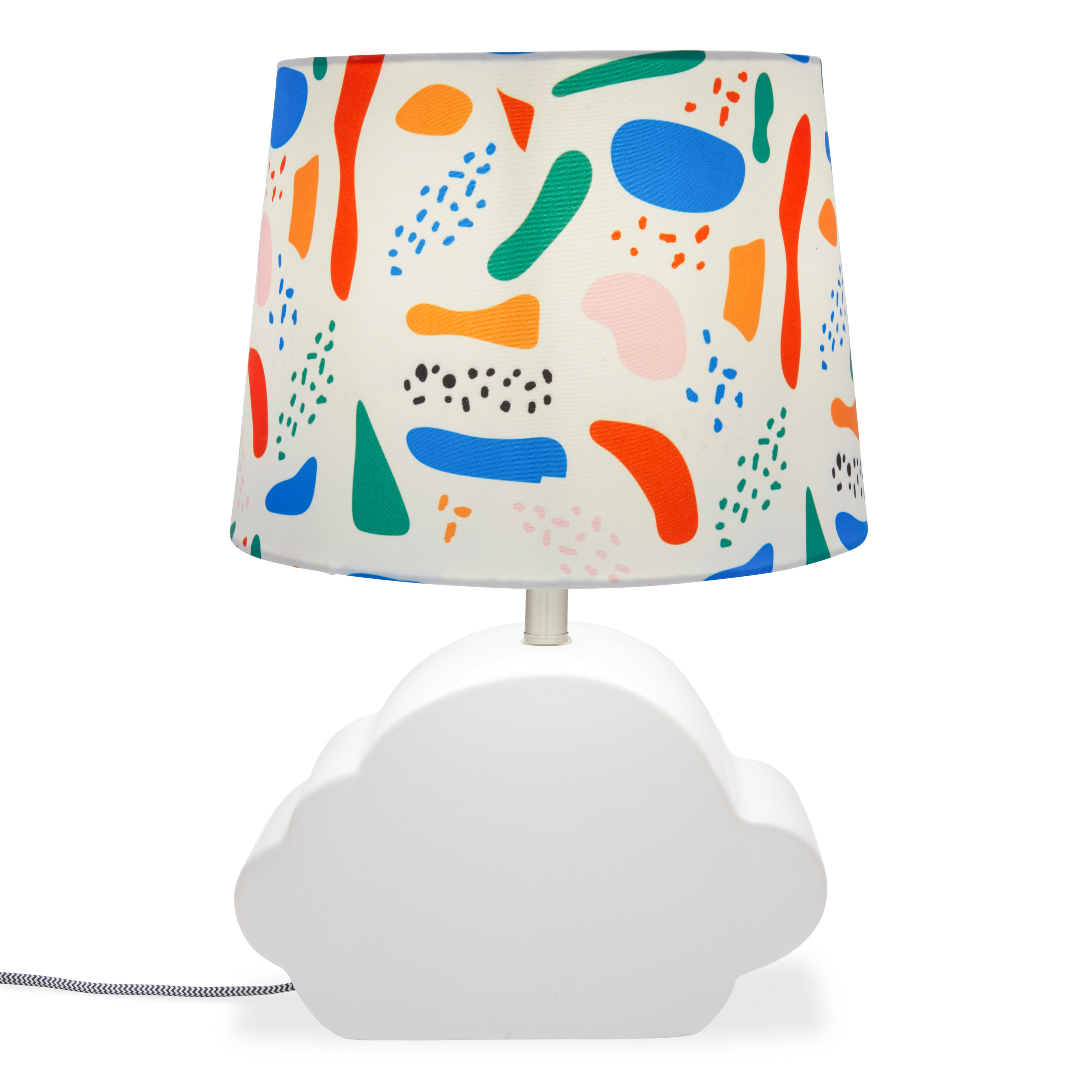 Abstract Shapes Shade with Ceramic Cloud Shaped Base by Drew Barrymore Flower Kids - image 1 of 10