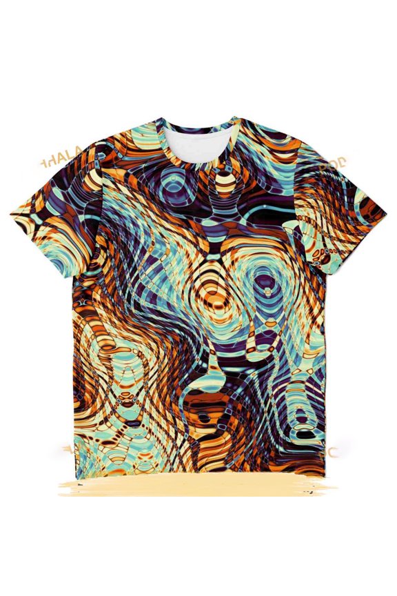 Abstract Shapes Strings Stripes Grunge Psychedelic 3D Shirt