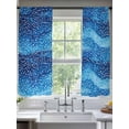 thumbnail image 1 of Abstract Sheer Curtains 72 Inches Long 2 Panels Blue Watercolor Wave White Point Light Filtering Semi Sheer Window Curtains Drapes for Bedroom Living Room 52"x72", 1 of 7