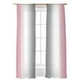 thumbnail image 1 of Abstract Sheer Curtains 84 Inch Long 2 Panels, Gray Pink Gradient Ombre Light Filtering Rod Pocket Semi Sheer Curtains, Sheer Voile Drapes for Living Room Bedroom, 52"x84", 1 of 5