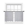 thumbnail image 1 of Abstract Sheer Curtains for Living Room Bedroom, Light-filtering Sheer Curtain, Medieval Red Blue Geometrical Art LigRod Pocket Voile Window Treatment Drapes, 52’’Wx54’’L, 2 Panels Set, 1 of 7