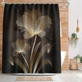 thumbnail image 1 of Abstract Shower Curtain 72 X 72 Inches With 12 Hooks Modern Aesthetic Abstract Stripe Shower Curtain Set For Bathtub Bathroom Gray Blue Brown Contemporary Abstract Painting Fabric Shower Curtains, 1 of 6