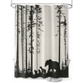 thumbnail image 1 of Abstract Shower Curtain, Bear Family Forest Trees Natural Scenery Silhouette Waterproof Shower Curtain Set with 12 Hooks Lightweight Washable Fabric Shower Curtains for Bathroom 72x78 Inches, 1 of 6