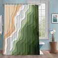 thumbnail image 1 of Abstract Shower Curtains for Bathroom, Forest Green Gradient Ocean Beach Waves Washable Fabric Shower Curtain with Hooks Waterproof Bathroom Decor Sets, 72 x 96 Inches, 1 of 9