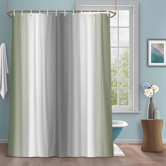 Abstract Shower Curtains for Bathroom, Gray Seaweed Rate Gradient Ombre Washable Fabric Shower Curtain with Hooks Waterproof Bathroom Decor Sets, 72 x 72 Inches