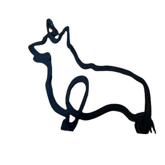 Abstract Simple Minimalist Metal Dog Art Sculpture Decoration Ornament Wall Art Home Office Desktop Modern Art Creative Decors